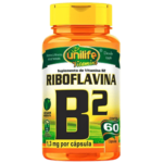 Riboflavina Vitamina B2 500mg Unilife 60 Cápsulas